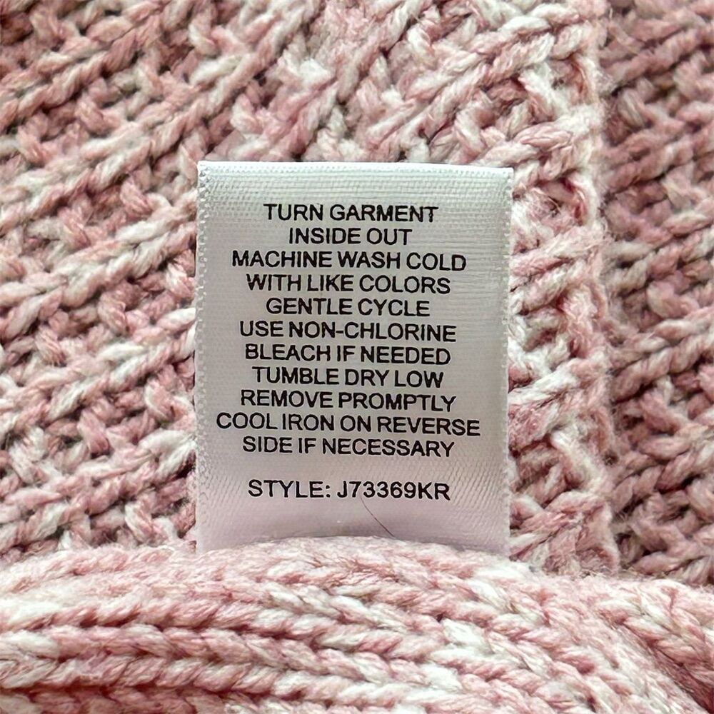 It's Our Time Women's Pink Cowl Neck Pullover Sweater Size L - Picture 6 of 6